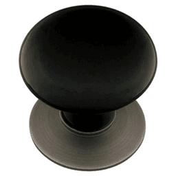 1-3/4" Porcelain Cabinet Knob, Polished Brass/Ebony Main - Image