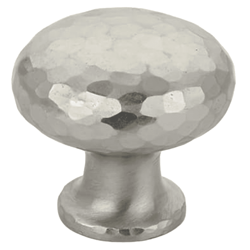 1-1/4" Arts and Crafts Round Dimpled Cabinet Knob, Satin Nickel Main - Image