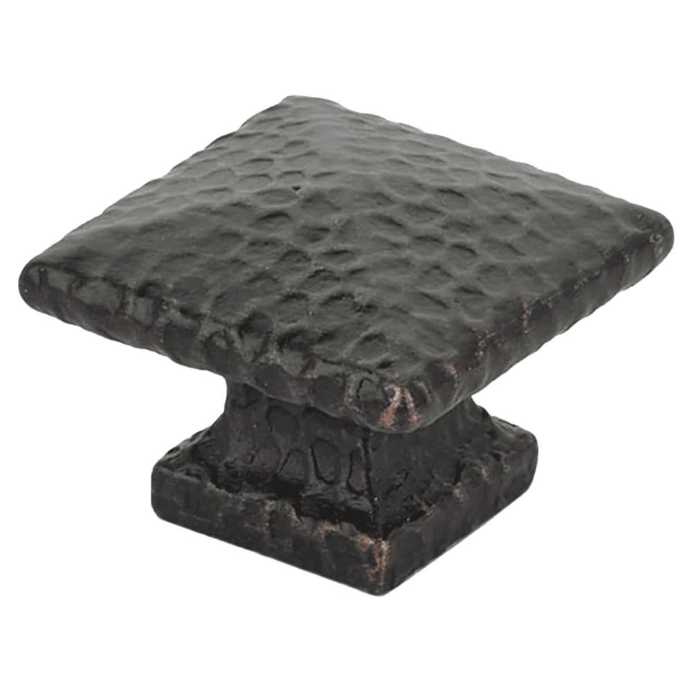 1-1/4" Arts and Crafts Square Dimpled Cabinet Knob, Oil Rubbed Bronze Main - Image