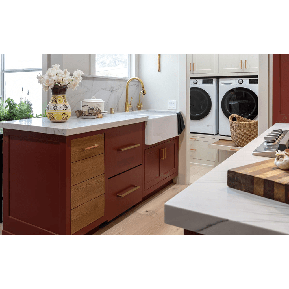 6" Mortise/Tenon Cabinet Pull, Satin Brass Alt 2 - Image