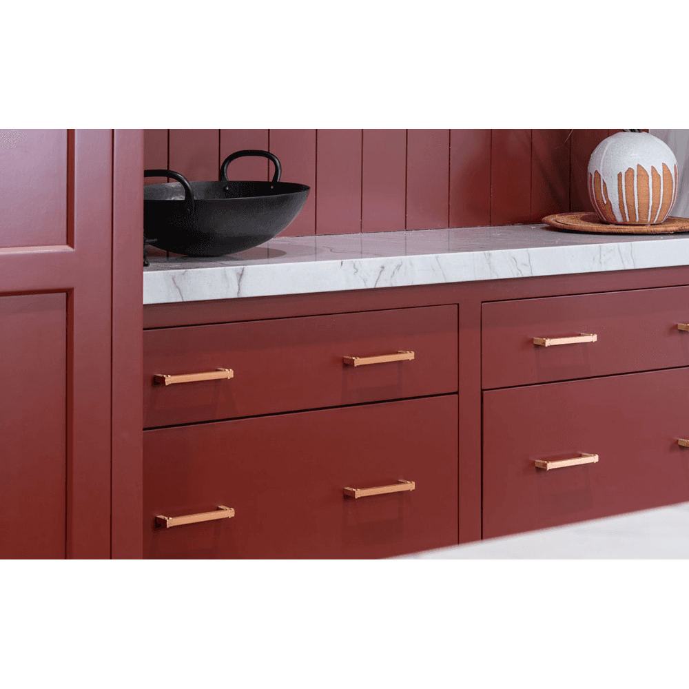 6" Mortise/Tenon Cabinet Pull, Satin Brass Alt 3 - Image