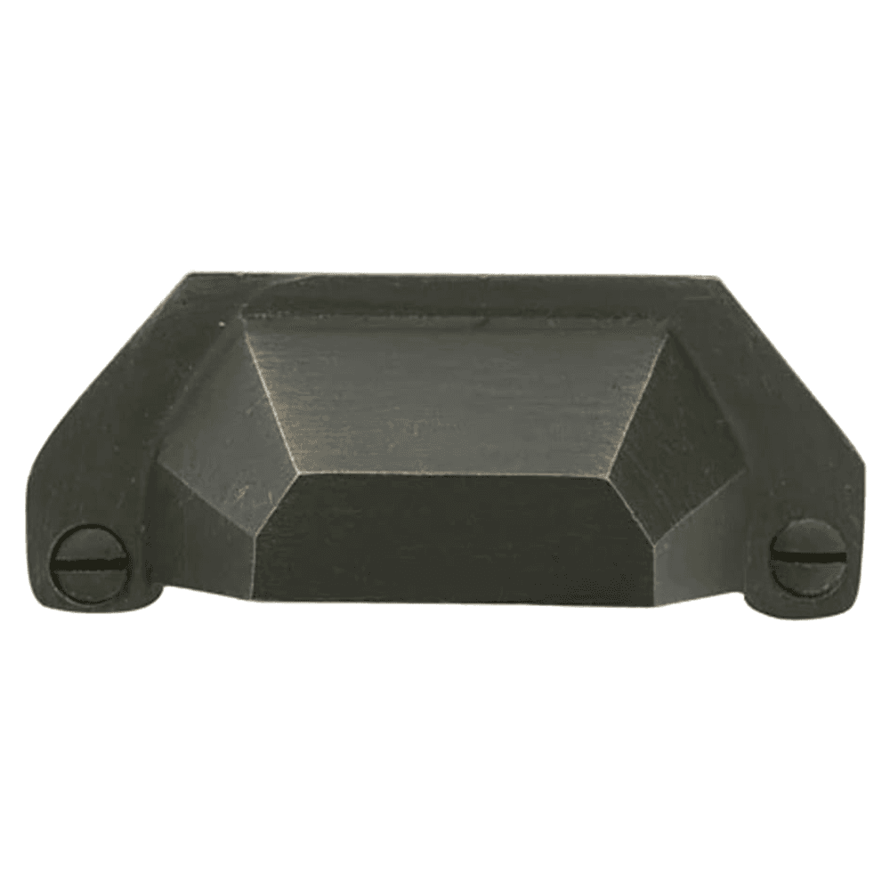 4" Sandcast Bronze Bin Cabinet Pull, Flat Black Bronze Main - Image