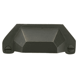 4" Sandcast Bronze Bin Cabinet Pull, Flat Black Bronze Main - Image