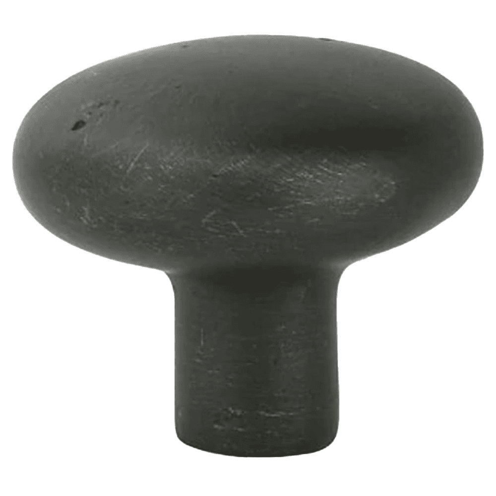 1" Sandcast Bronze Round Cabinet Knob, Flat Black Bronze Main - Image