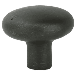 1" Sandcast Bronze Round Cabinet Knob, Flat Black Bronze Main - Image
