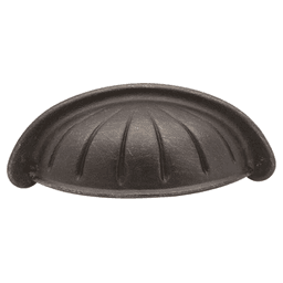 Emtek 3" Tuscany Cup Pull in Medium Bronze, decorative hardware for cabinets and drawers