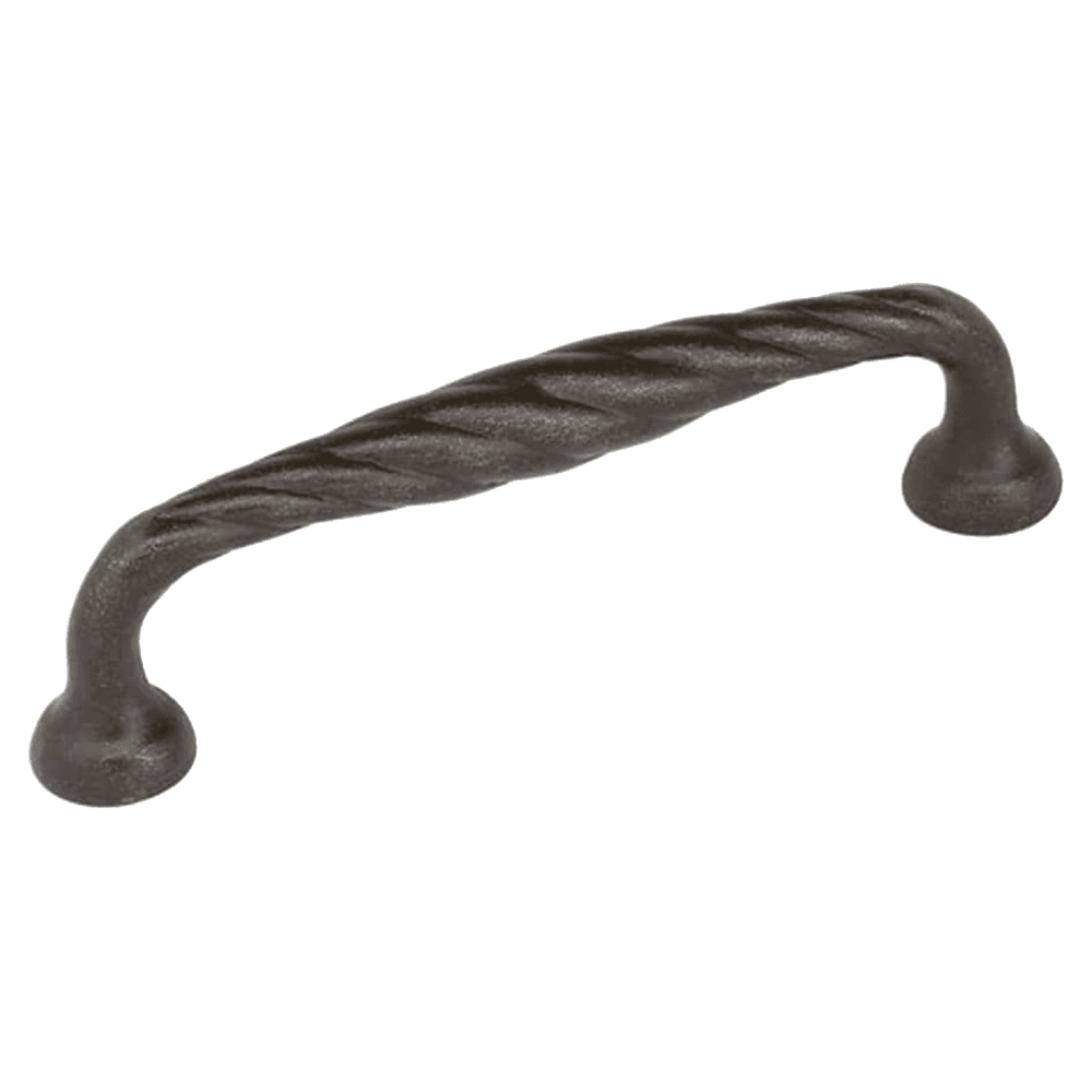 3" Tuscany Twist Cabinet Pull, Flat Black Bronze Main - Image