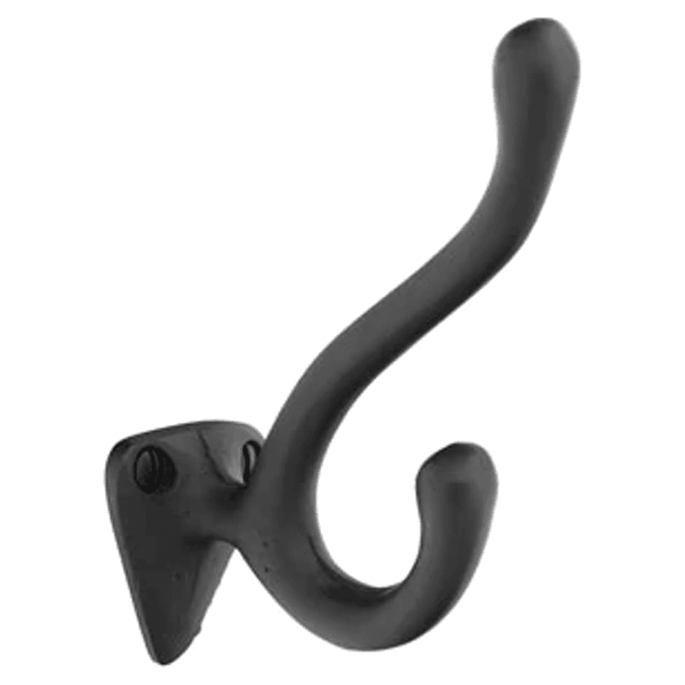 3-7/8" Sandcast Bronze Robe Hook, Flat Black Bronze Main - Image