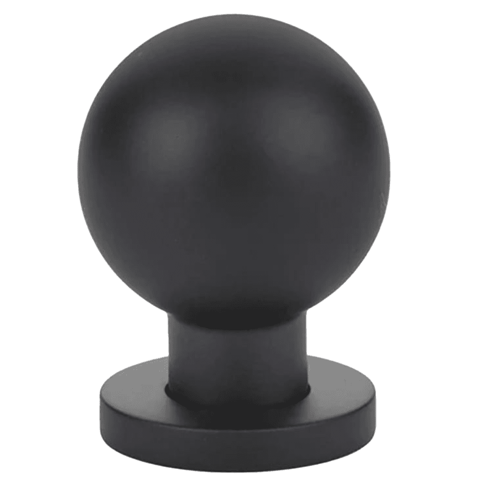 1-1/8" Globe Cabinet Knob, Flat Black Main - Image