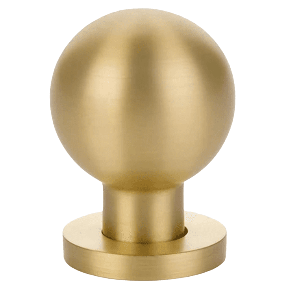 1-1/8" Globe Cabinet Knob, Satin Brass Main - Image