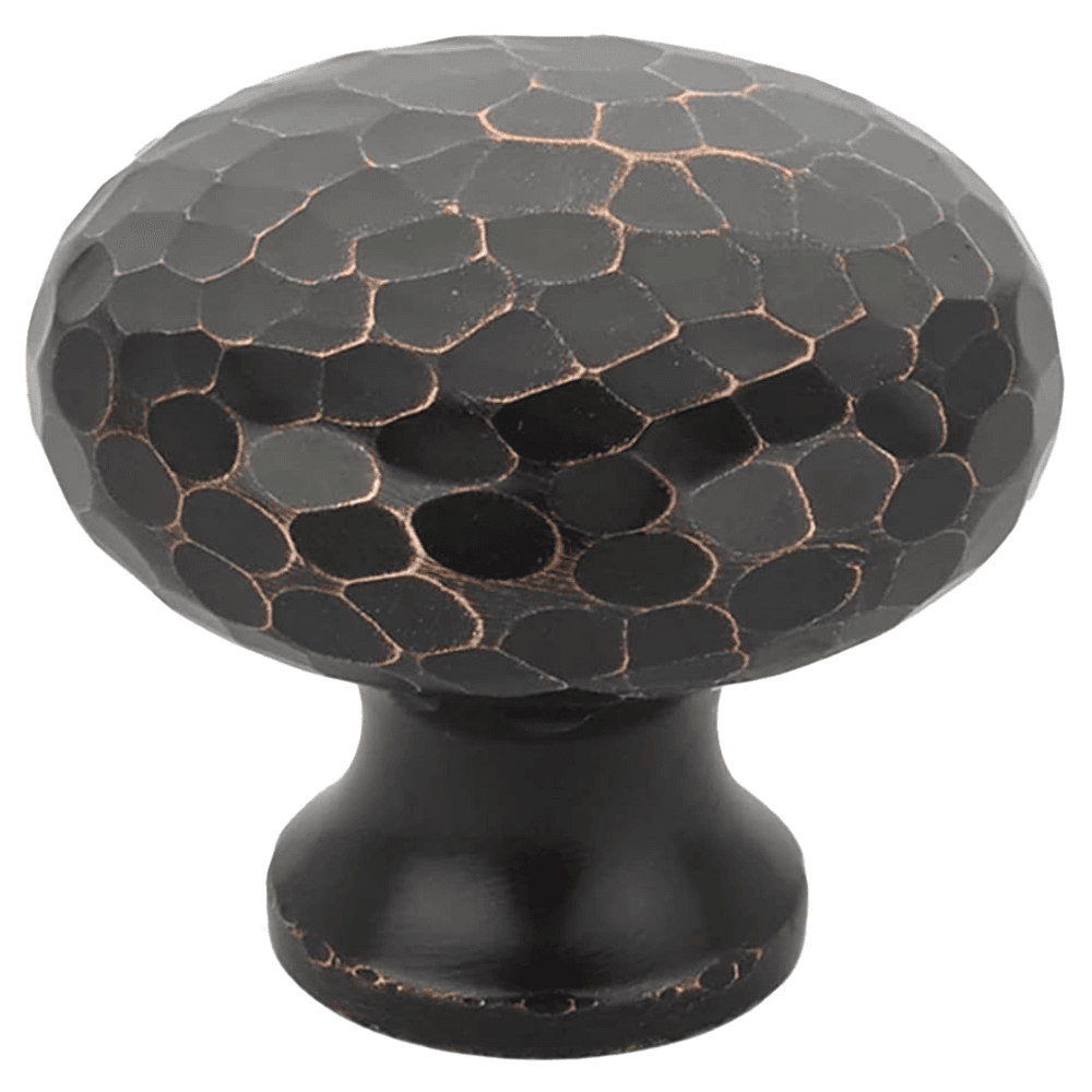 1-3/4" Arts and Crafts Round Dimpled Cabinet Knob, Oil Rubbed Bronze Main - Image