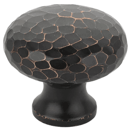 1-3/4" Arts and Crafts Round Dimpled Cabinet Knob, Oil Rubbed Bronze Main - Image