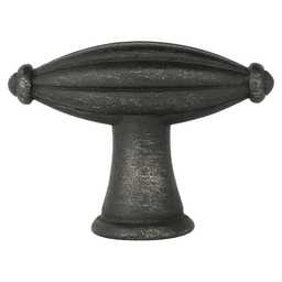 1-3/4" Tuscany Bronze Fluted Finger Cabinet Knob, Flat Black Bronze Main - Image