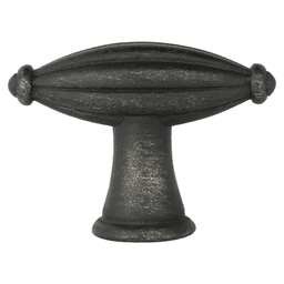 3" Tuscany Bronze Fluted Finger Cabinet Knob, Flat Black Bronze Main - Image