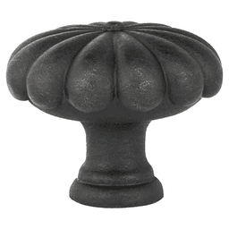 1-1/4" Tuscany Bronze Fluted Cabinet Knob, Flat Black Bronze Main - Image