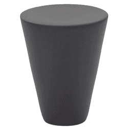 1" Cone Cabinet Knob, Flat Black Main - Image