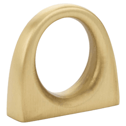 1" Ring Cabinet Knob, Flat Black Main - Image