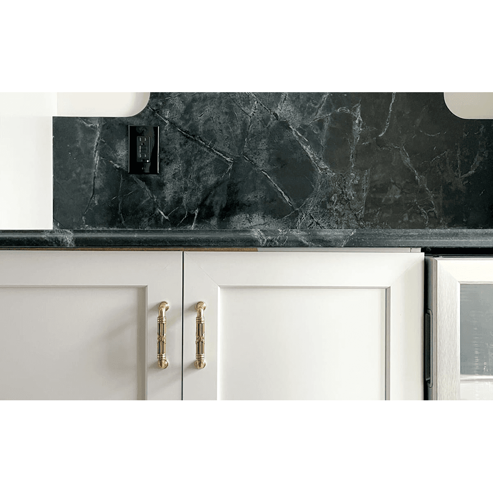 3-1/2" Ribbon/Reed Estate Cabinet Pull, Satin Nickel Alt 1 - Image