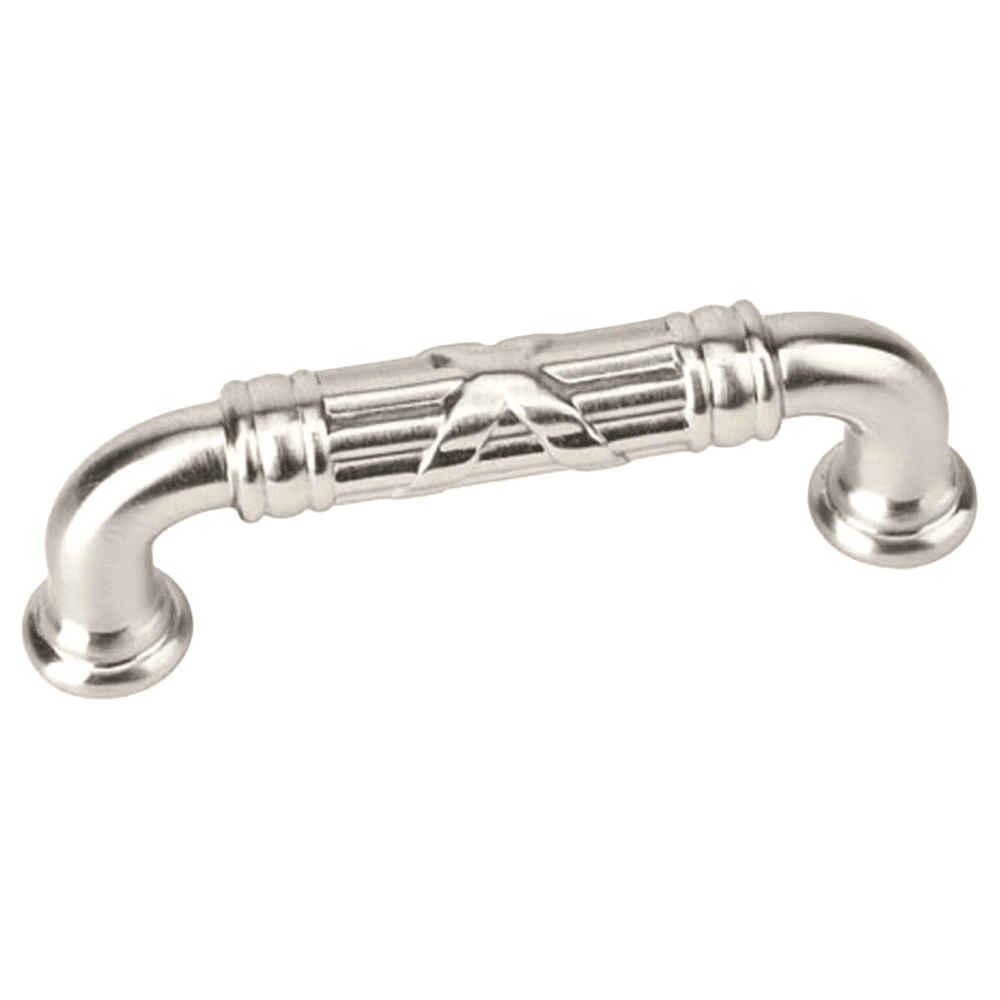 3-1/2" Ribbon/Reed Estate Cabinet Pull, French Antique Main - Image