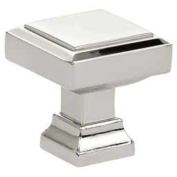 1-5/8" Geometric Square Cabinet Knob, Polished Nickel Main - Image