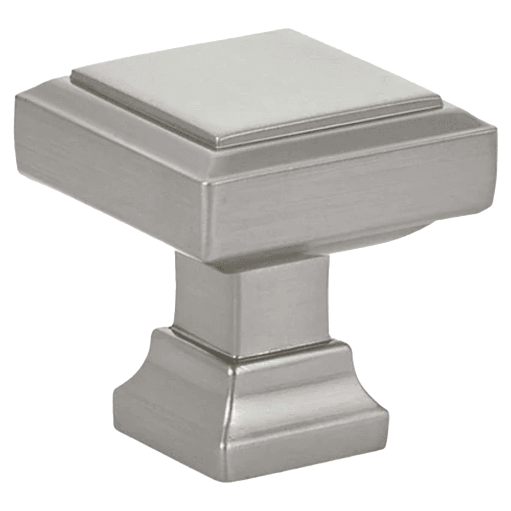 1-5/8" Geometric Square Cabinet Knob, Satin Nickel Main - Image
