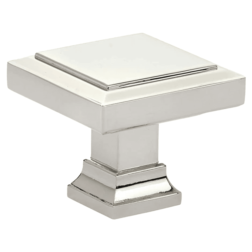 1-5/8" Geometric Square Cabinet Knob, Polished Chrome Main - Image