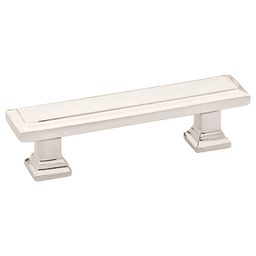 3" Geometric Rectangular Cabinet Pull, Polished Nickel Main - Image