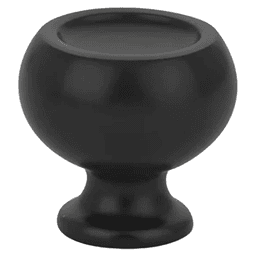 1" Atomic Cabinet Knob, Flat Black Main - Image