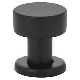 1" Cadet Cabinet Knob, Flat Black Main - Image