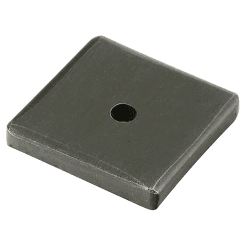 1-1/4" Sandcast Bronze Square Cabinet Backplate for Knob, Flat Black Bronze Main - Image