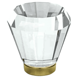 1-5/8" Brookmont Glass Cabinet Knob, Flat Black Main - Image