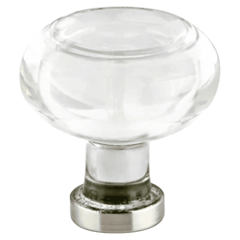 1-1/4" Georgetown Glass Cabinet Knob, Flat Black Main - Image