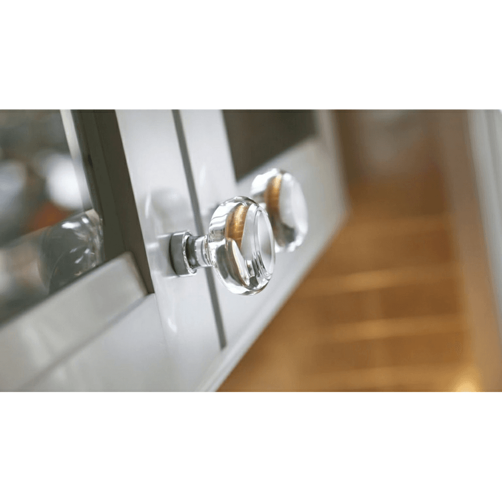 1-3/4" Georgetown Glass Cabinet Knob, Flat Black Alt 1 - Image