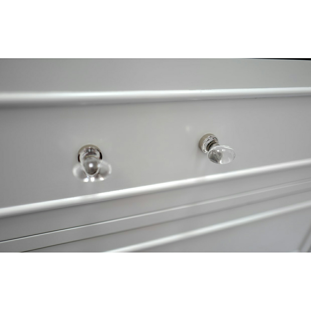 1-3/4" Hampton Glass Cabinet Knob, Polished Brass Alt 1 - Image