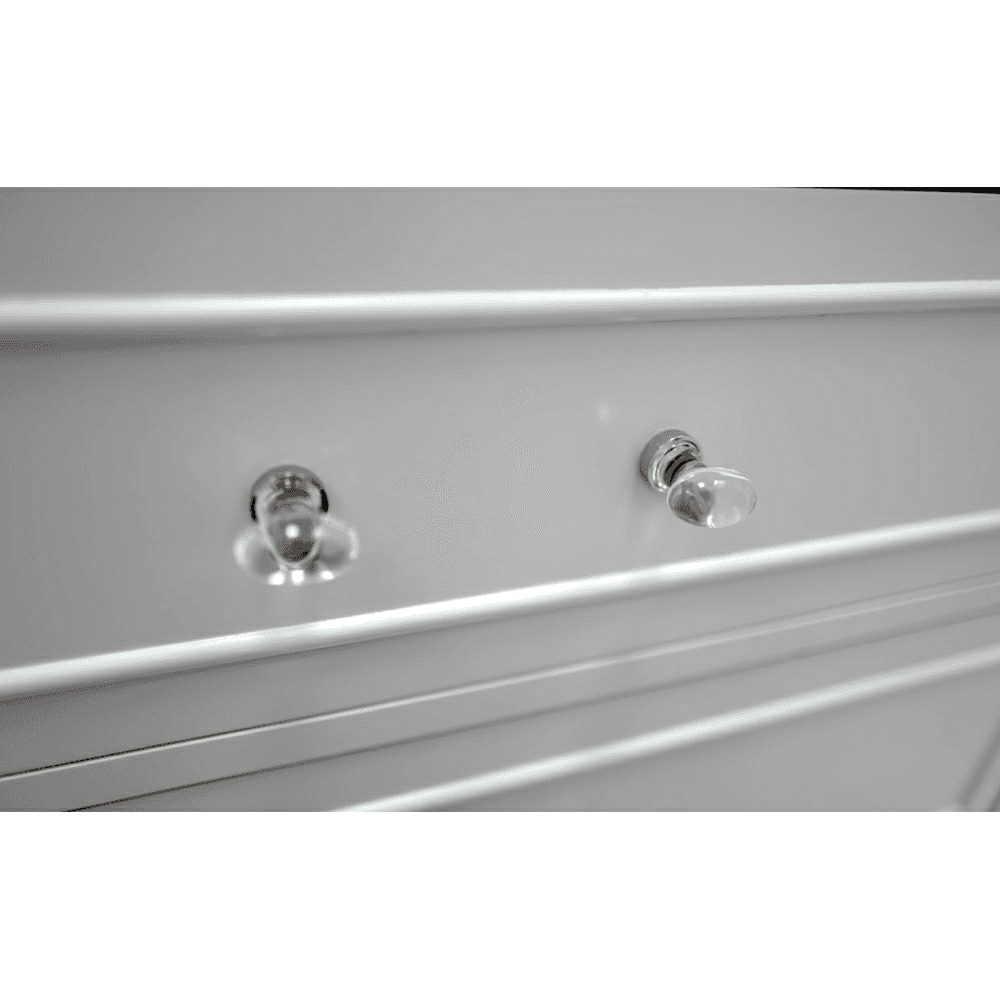 1-3/4" Hampton Glass Cabinet Knob, Flat Black Alt 1 - Image