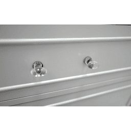 1-3/4" Hampton Glass Cabinet Knob, Flat Black Alt 1 - Image