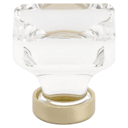 1-5/8" Lido Glass Cabinet Knob, Flat Black Main - Image