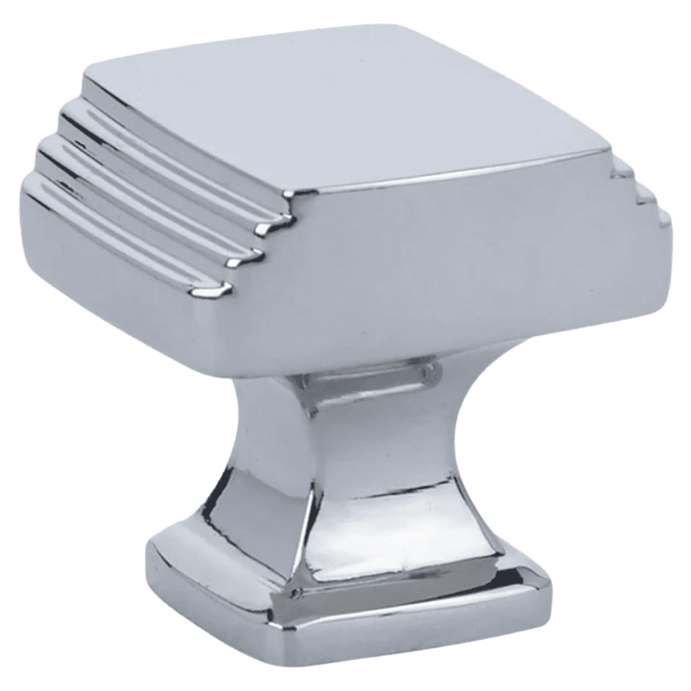 1-1/4" Art Deco Cabinet Knob, Polished Chrome Main - Image