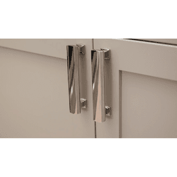3-1/2" Art Deco Cabinet Pull, Flat Black Alt 1 - Image
