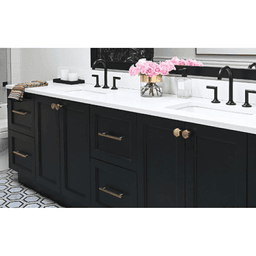 1-1/2" Mod Hex Cabinet Knob, Flat Black Alt 1 - Image