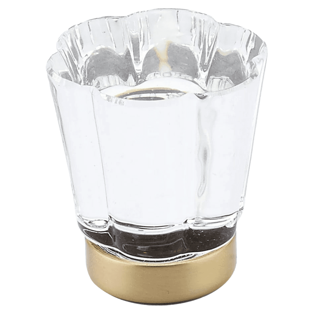 1-1/4" Forza Glass Cabinet Knob, Satin Brass Main - Image