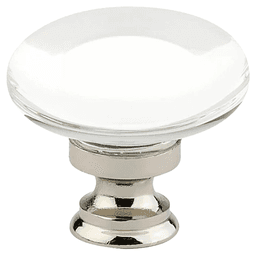 1-3/4" Providence Glass Cabinet Knob, Flat Black Main - Image