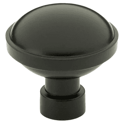 1-1/4" Brandt Cabinet Knob, Flat Black Main - Image