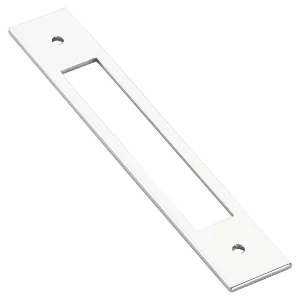 6-1/4" Modern Cabinet Backplate for Pull, Polished Chrome Main - Image
