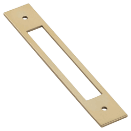 11-1/4" Modern Cabinet Backplate for Pull, Satin Brass Main - Image