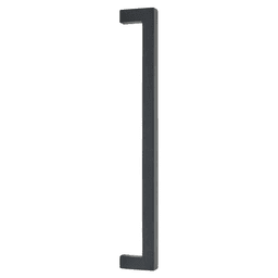 12" Rustic Modern Rectangular Back to Back Mounting Appliance Pull, Flat Black Bronze Main - Image