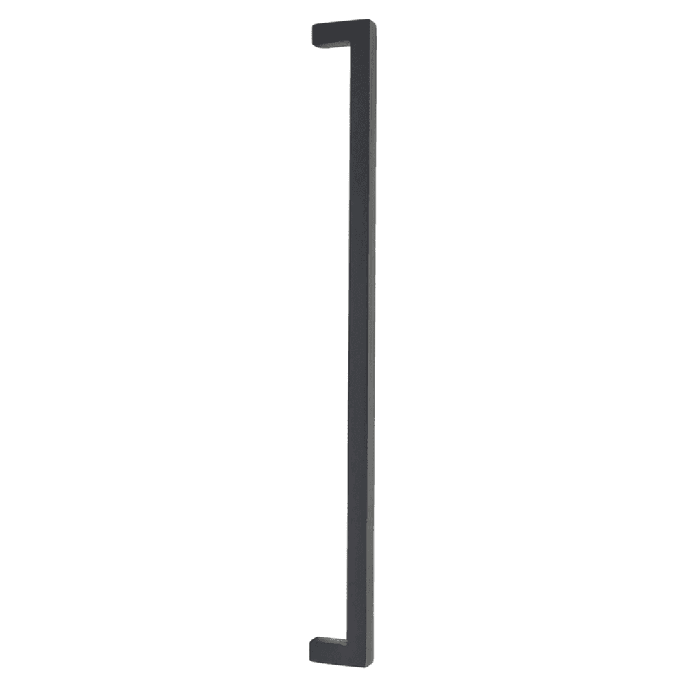 18" Rustic Modern Rectangular Back to Back Mounting Appliance Pull, Flat Black Bronze Main - Image