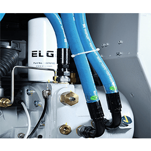 Elgi EN07-125-120T-G2 15 HP 208/230/460 Volt Three Phase Rotary Screw Air Compressor Compressor 120 Gallon Horizontal Tank Mount with Dryer- 125 psi