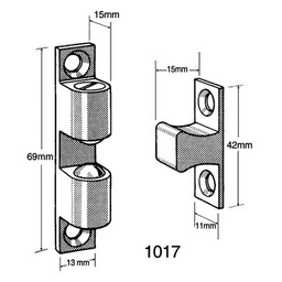 1017 Tension Ball Catch, Dull Brass - Alt Image 1