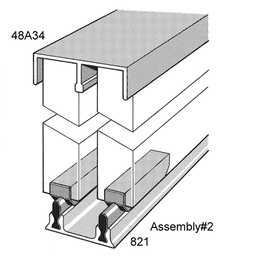 Epco 3/4" x 48" Guide/Track Assembly with Clear Anodized Finish